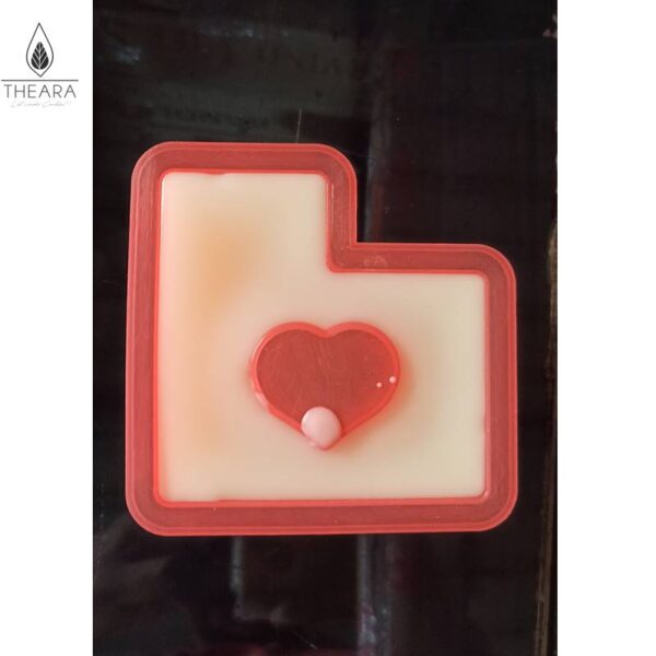 Heart Hole Square Silicone Candle Mould