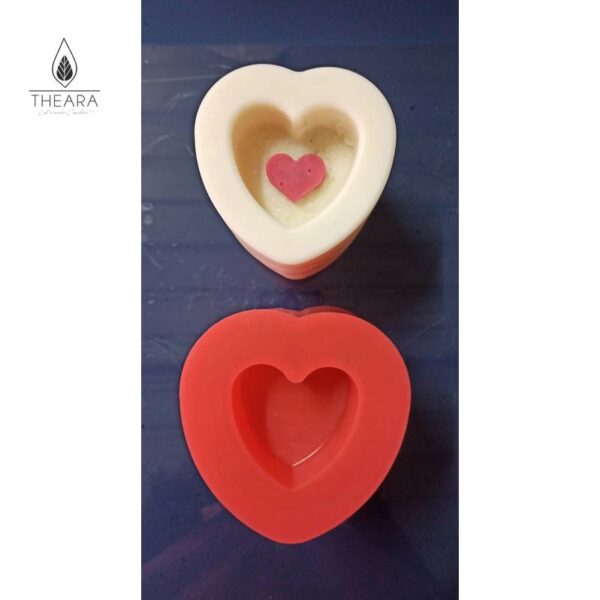 Large Heart Pillar Silicone Candle Mould