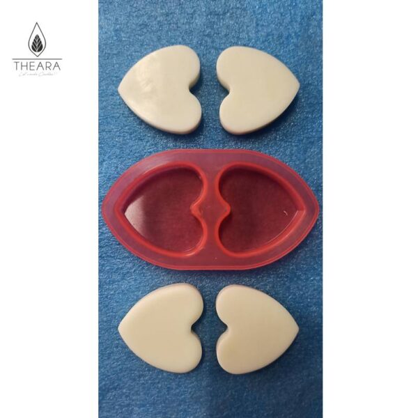 Flat Heart Silicone Candle Mould